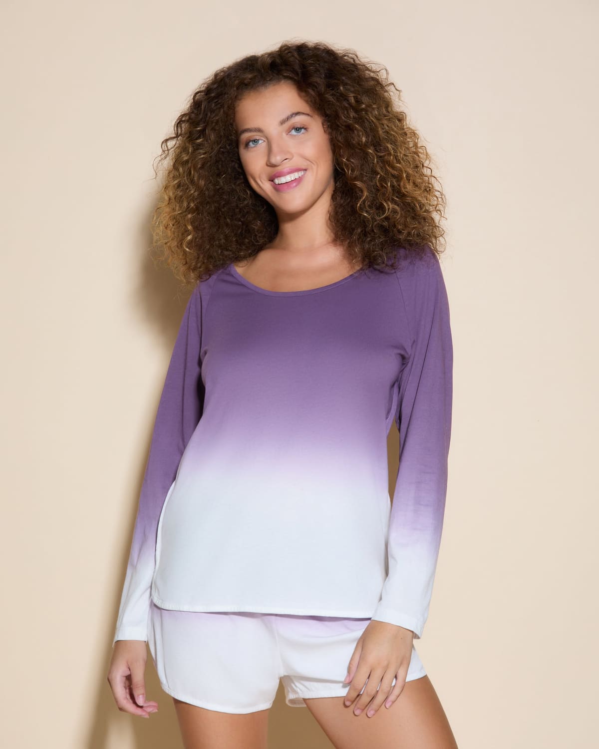 Long Sleeve Top & Boxer - Himalayan Ombre