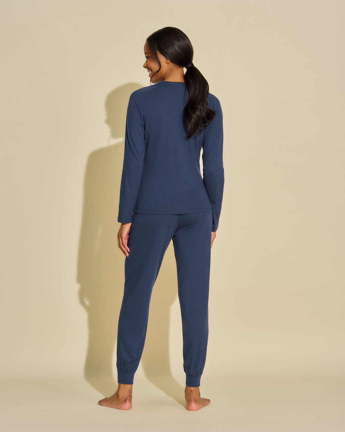 Long Sleeve Top & Jogger Set - Navy