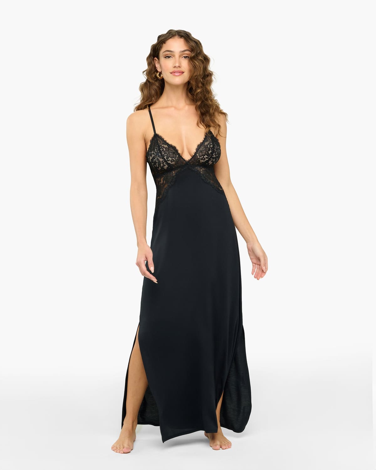 Maxi Italian Nightie - Black