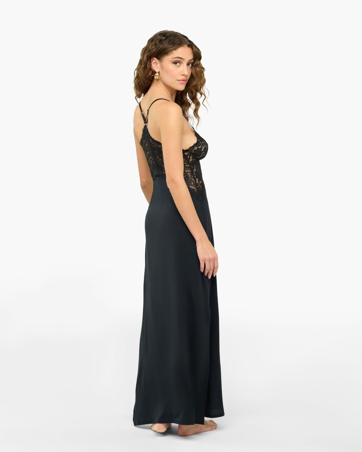 Maxi Italian Nightie - Black