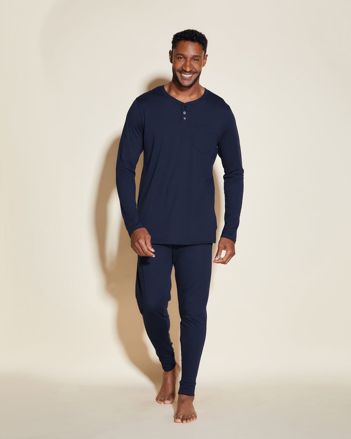 Men's Henley & Jogger Pajama Set - Navy
