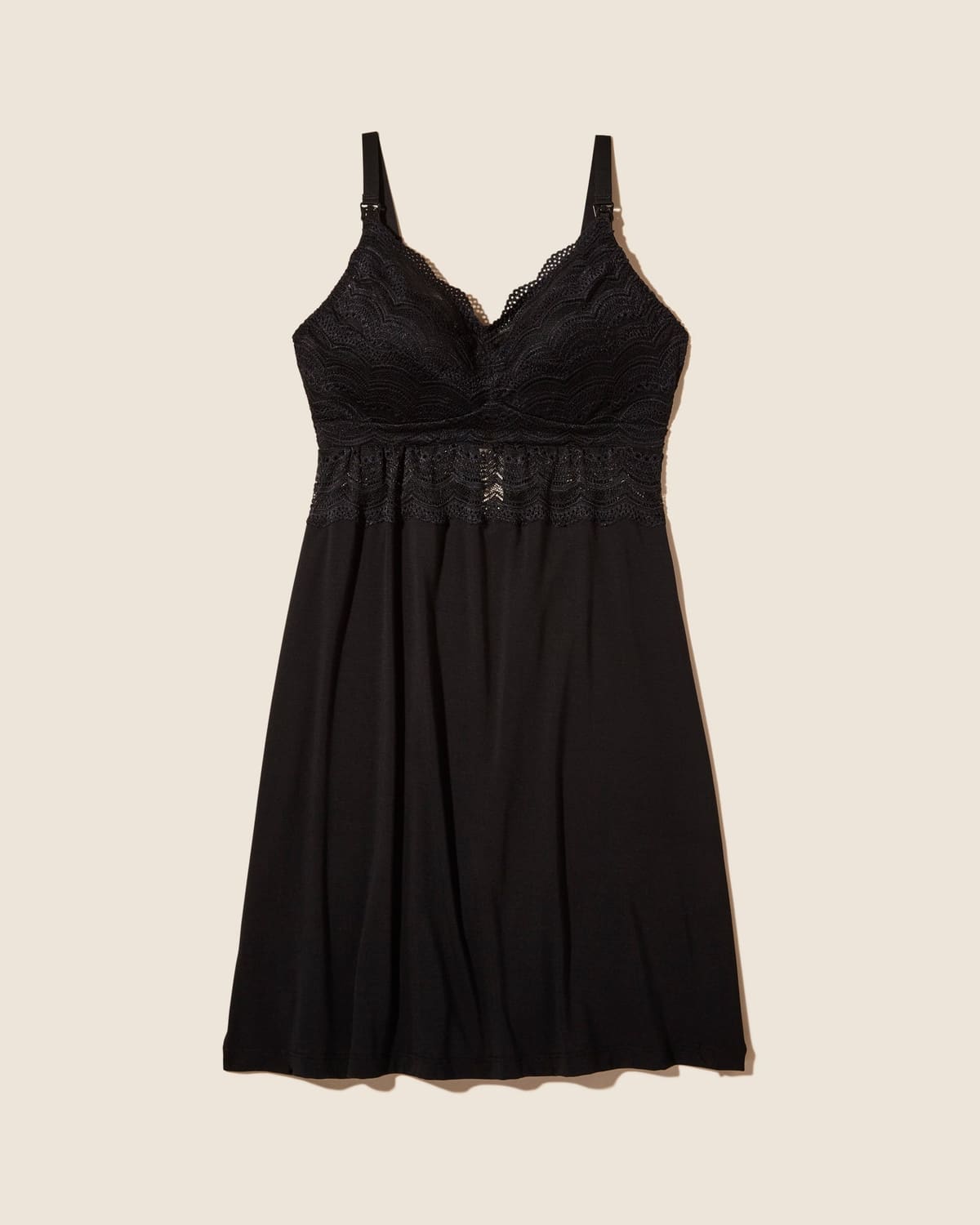 Nursing Chemise - Black