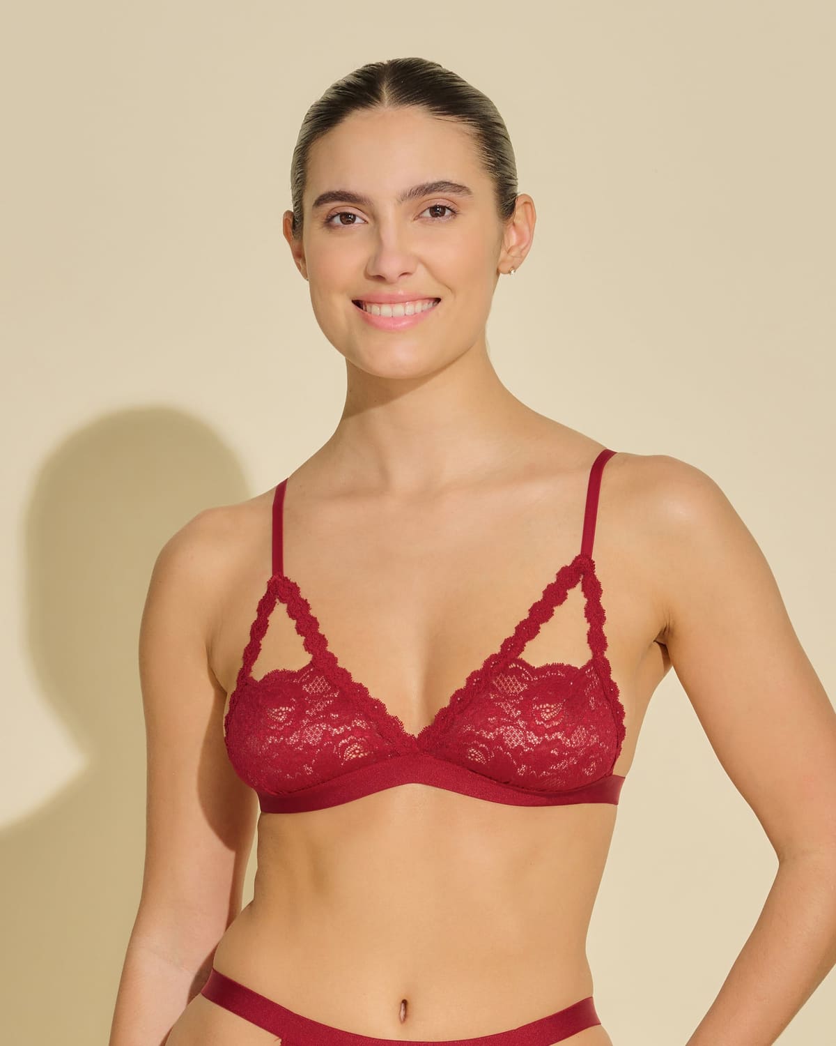 Peek-A-Boo Bra - Sindoor Red