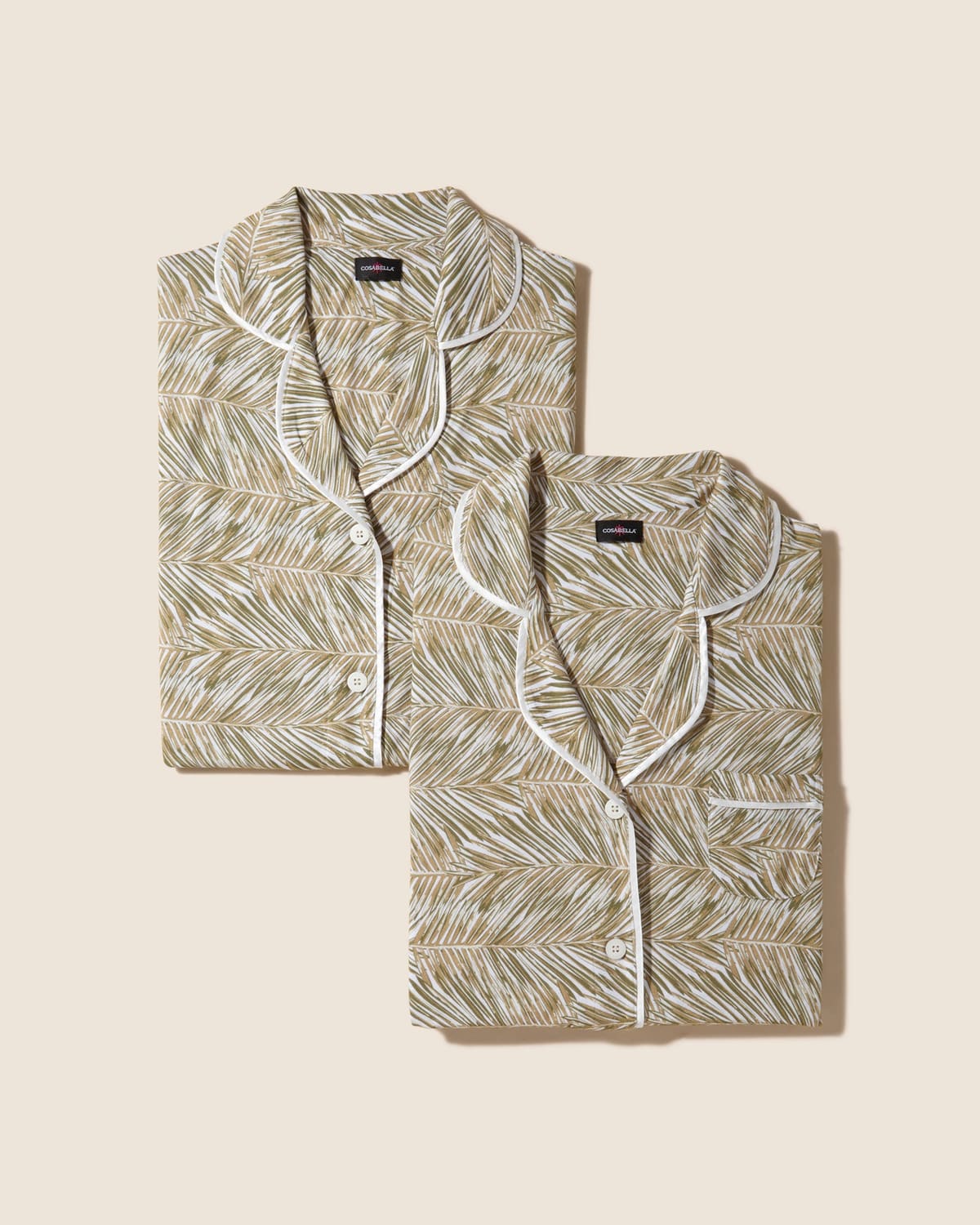 Printed 4 Piece Ultimate PJ Pack - Palm Aloe/White