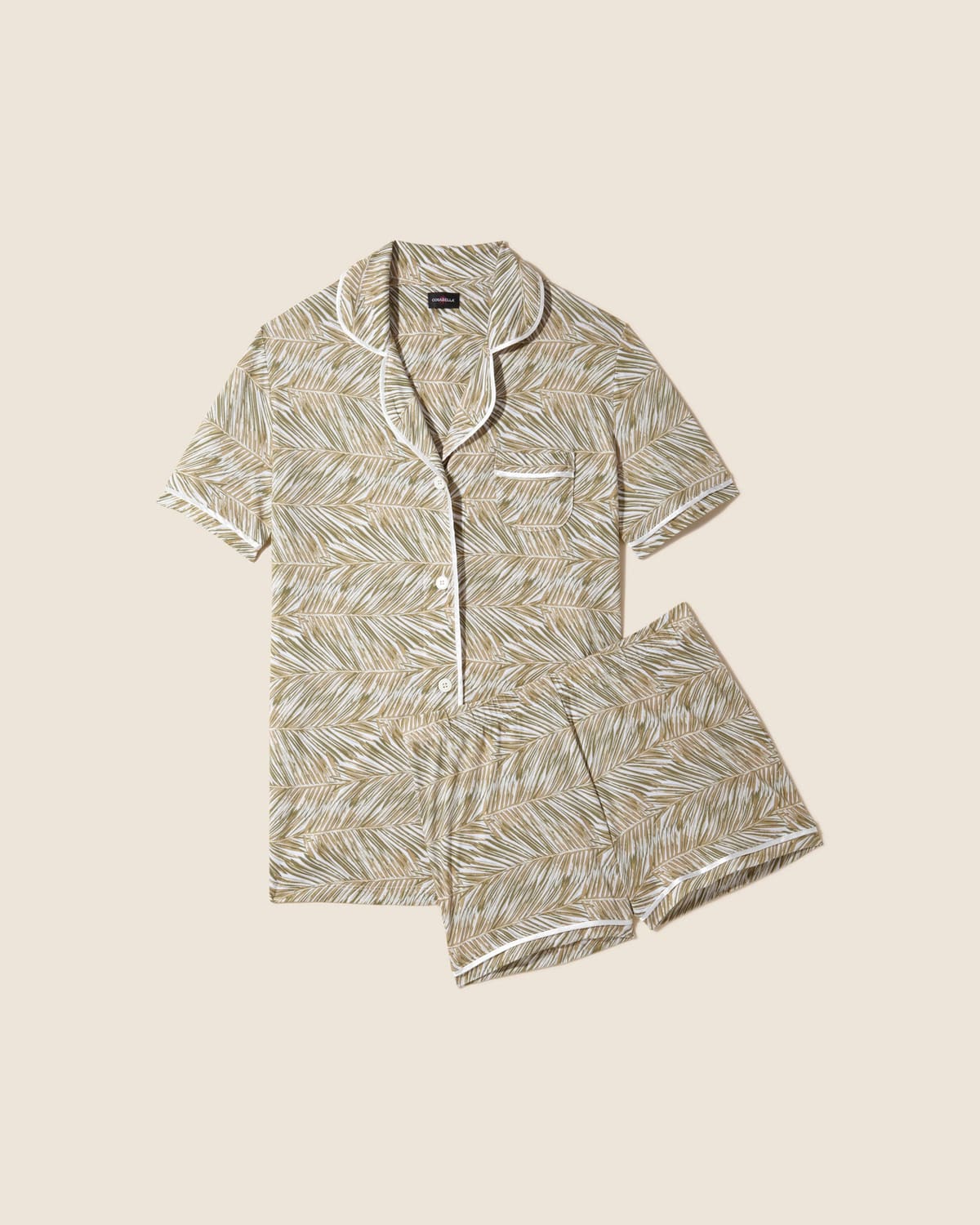 Printed 4 Piece Ultimate PJ Pack - Palm Aloe/White