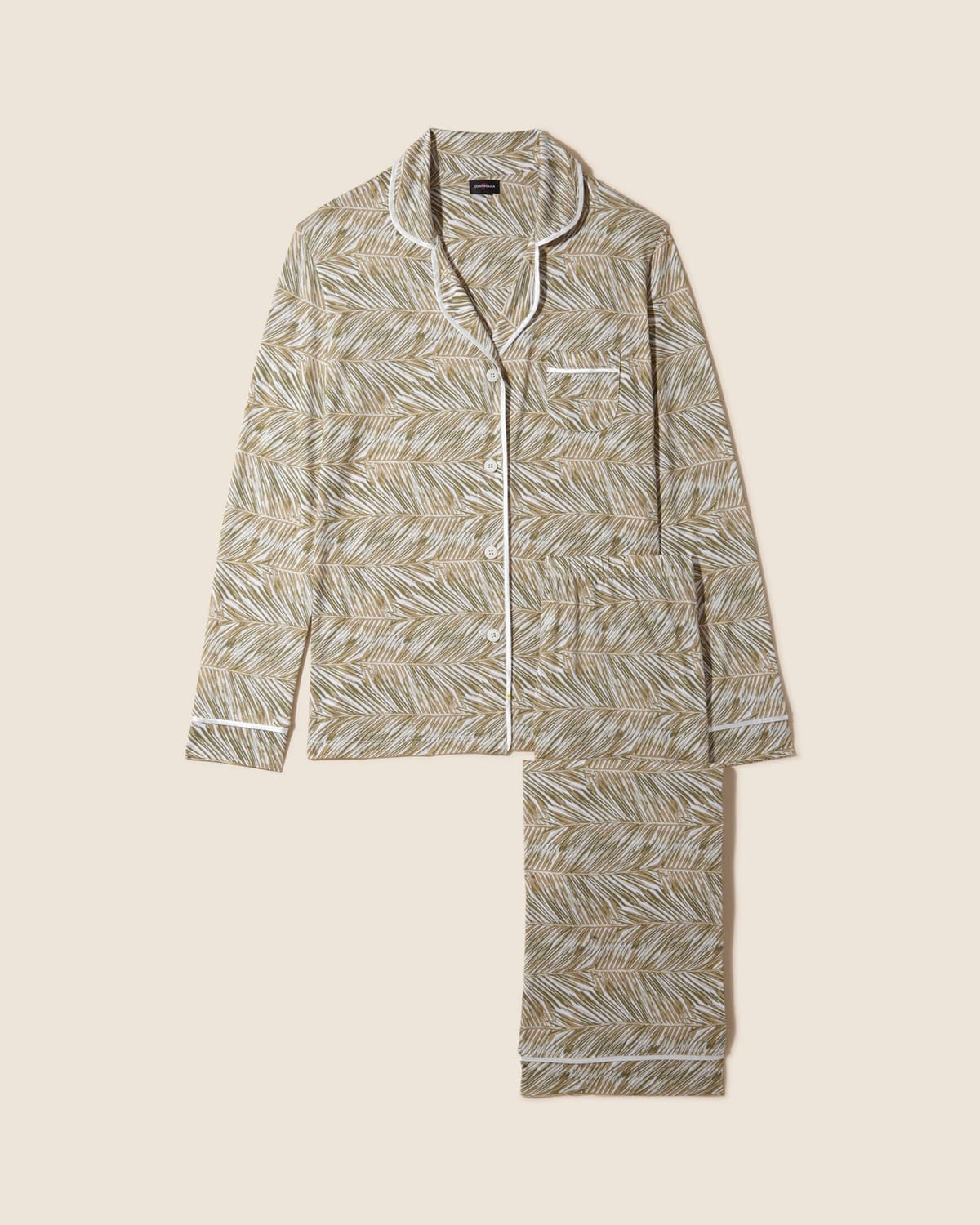 Printed 4 Piece Ultimate PJ Pack - Palm Aloe/White