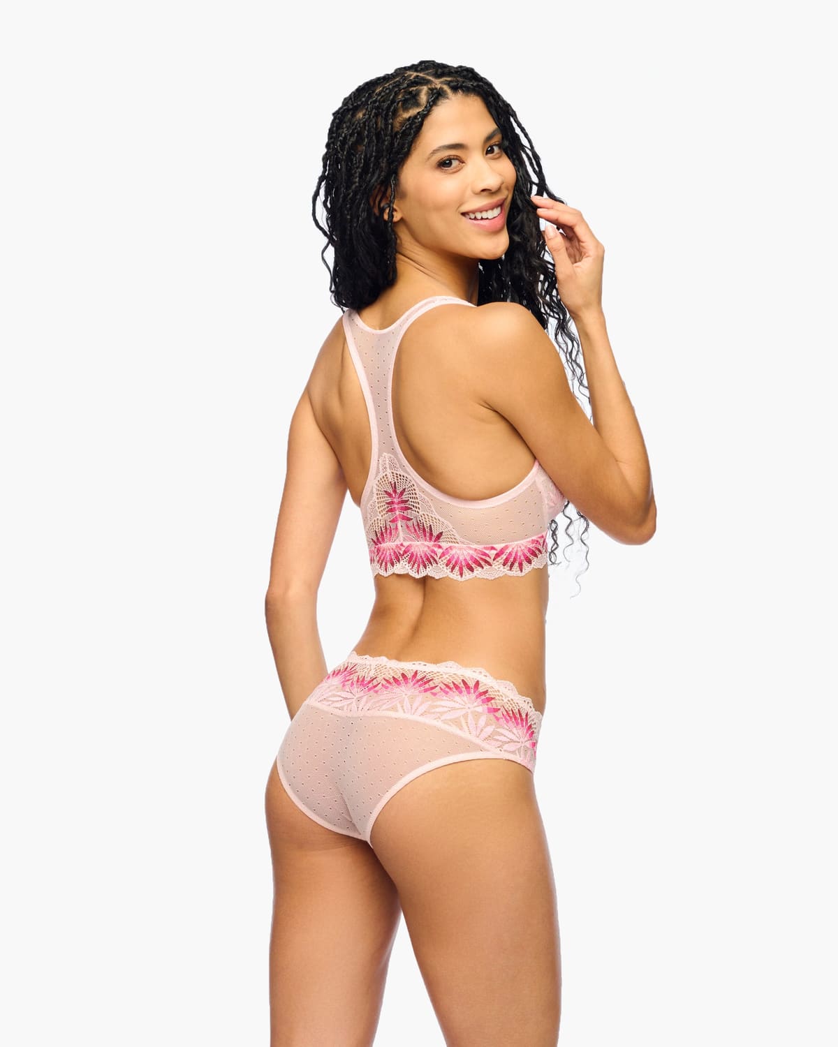 Racerback Bralette - Pink Lilly