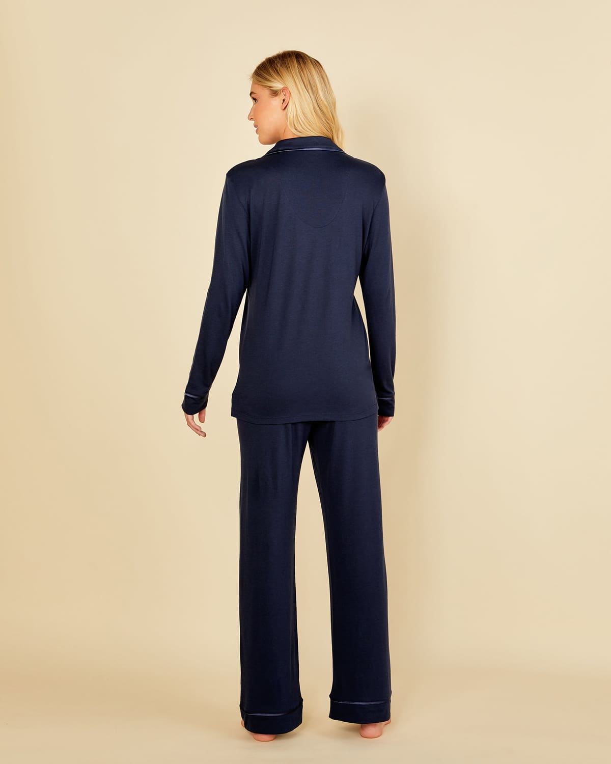 Relaxed Long Sleeve Top & Pant - Navy/Navy