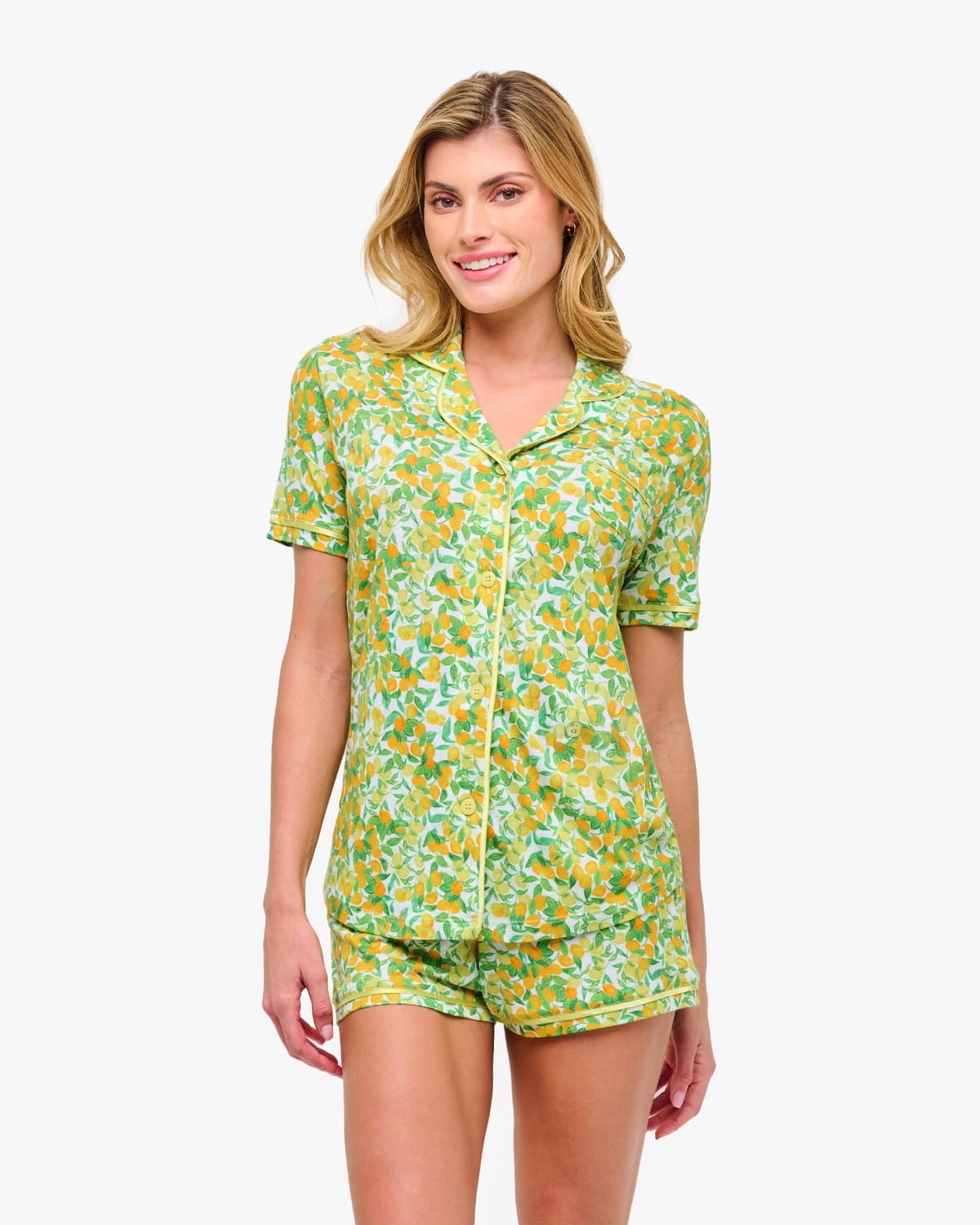 Short Sleeve Top & Boxer Pajama Set - Mercata