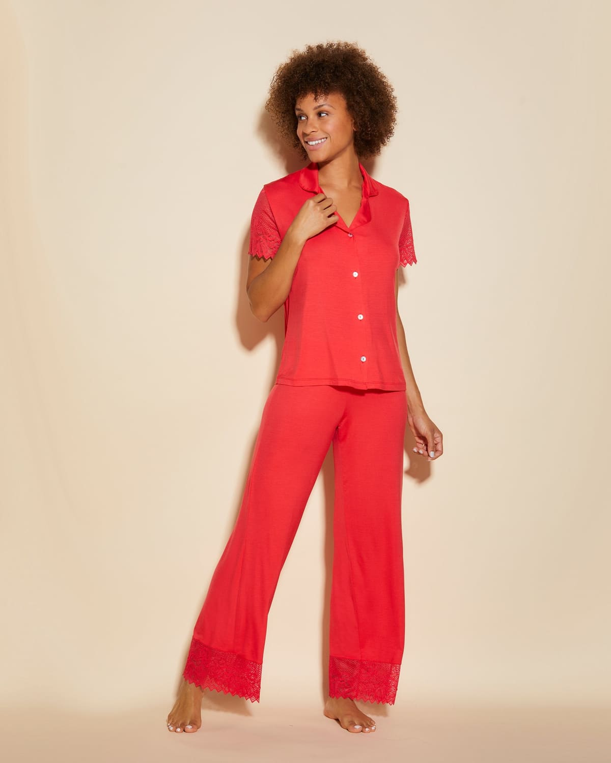 Short Sleeve Top & Pant - Rossetto