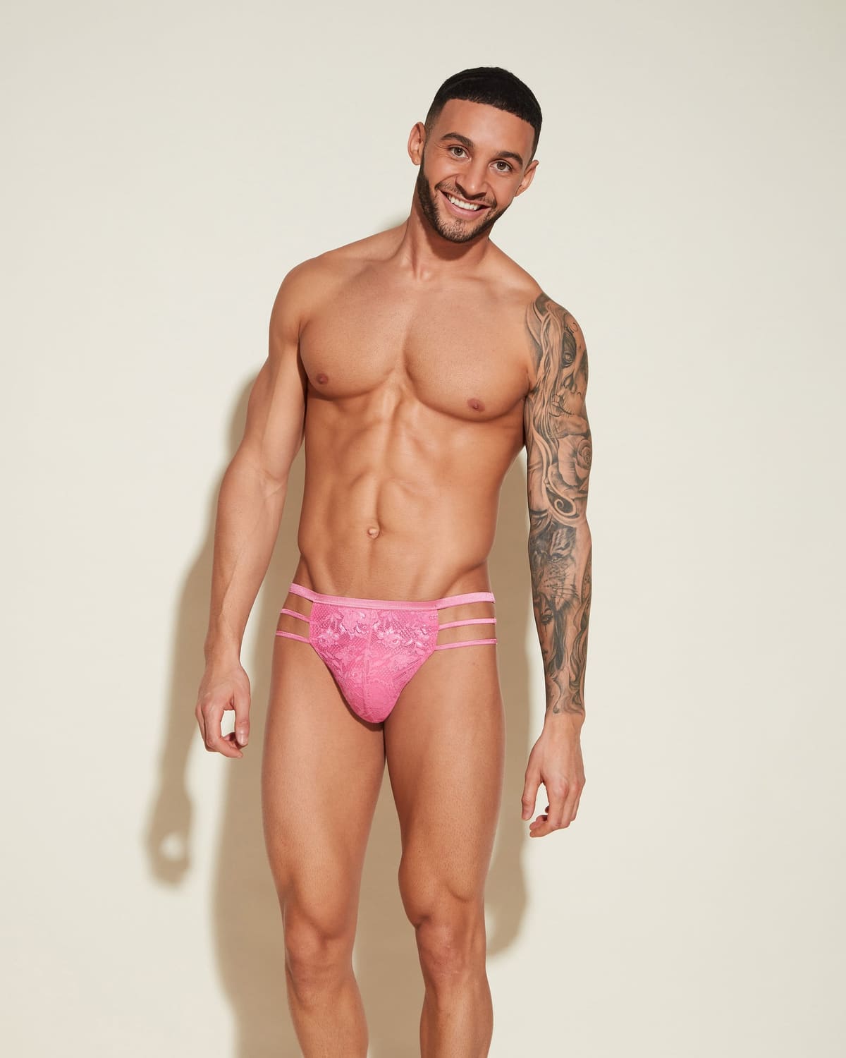 Strappy Italian Thong - Rani Pink