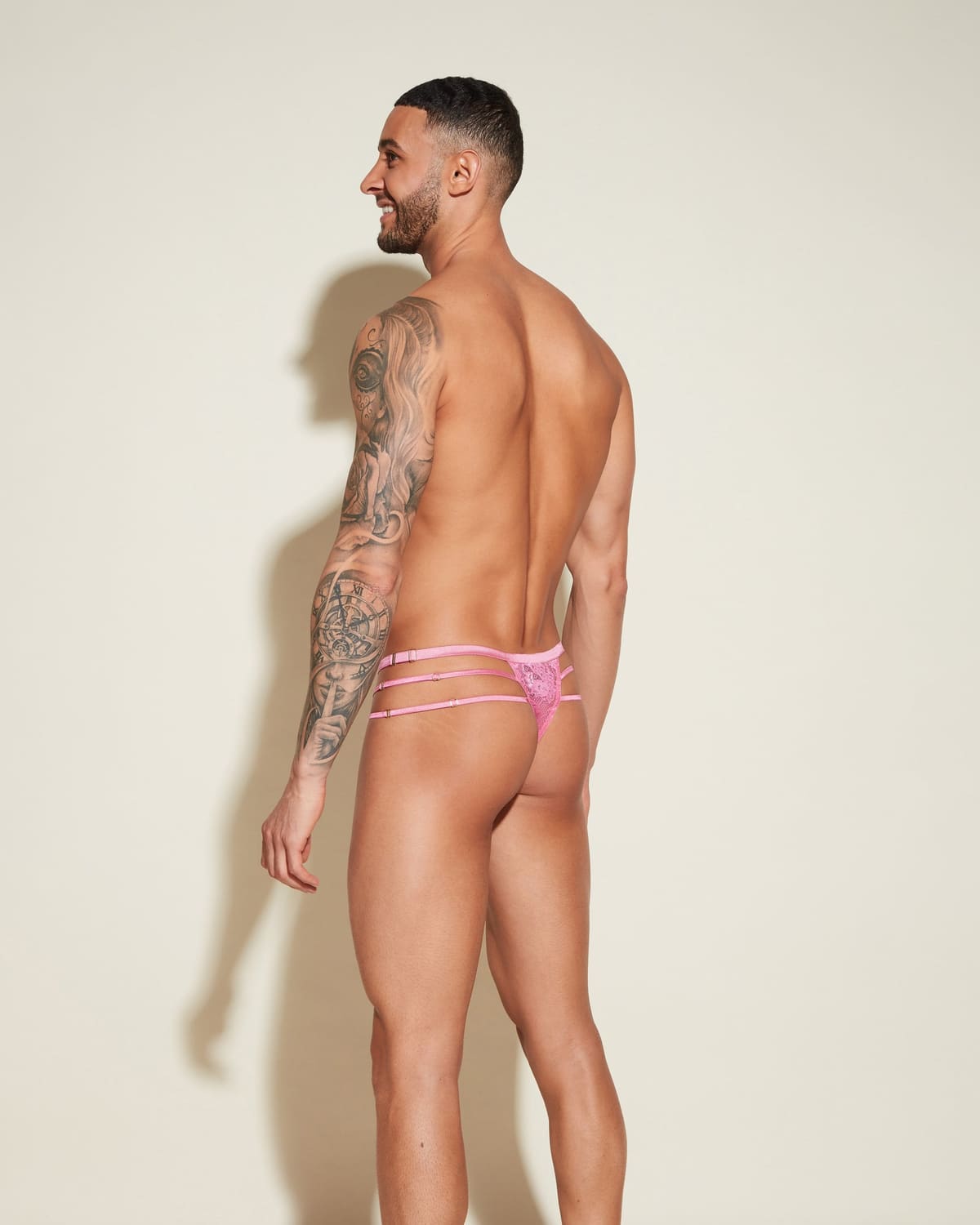 Strappy Italian Thong - Rani Pink