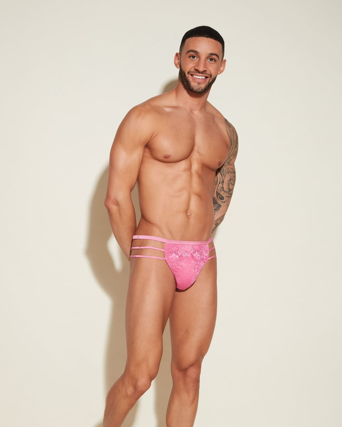 Strappy Italian Thong - Rani Pink