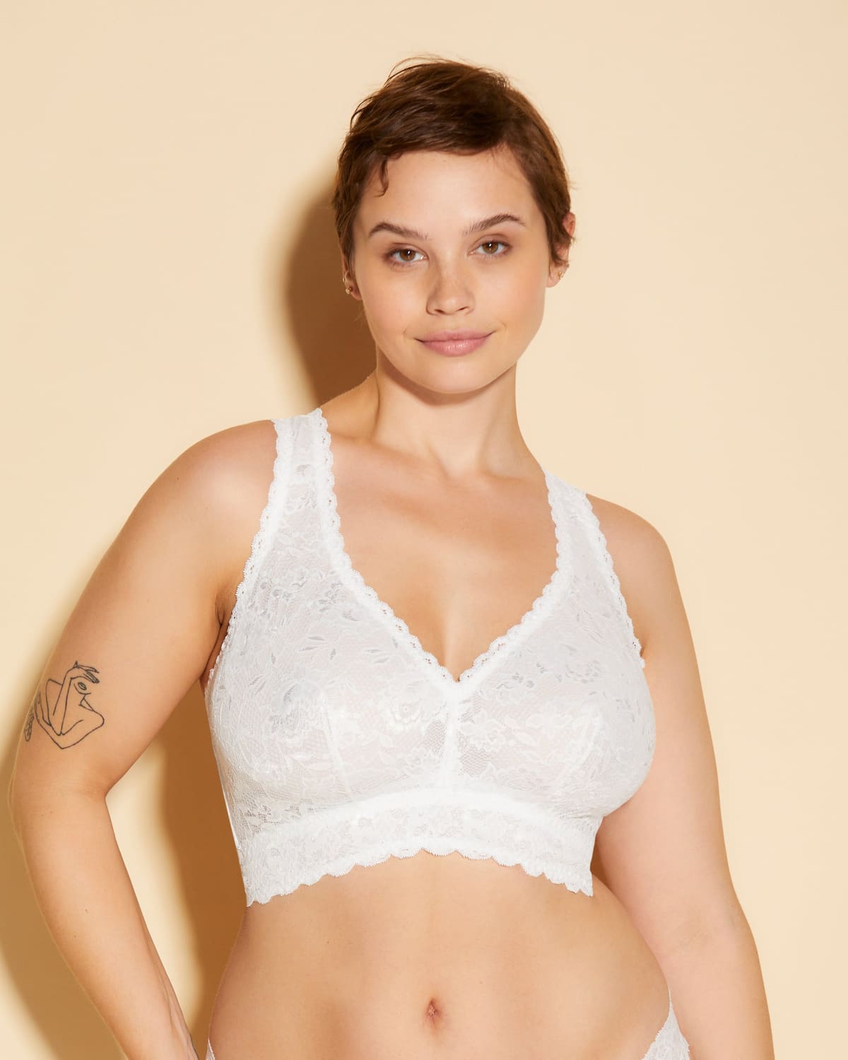 Super Curvy Racie Racerback - White