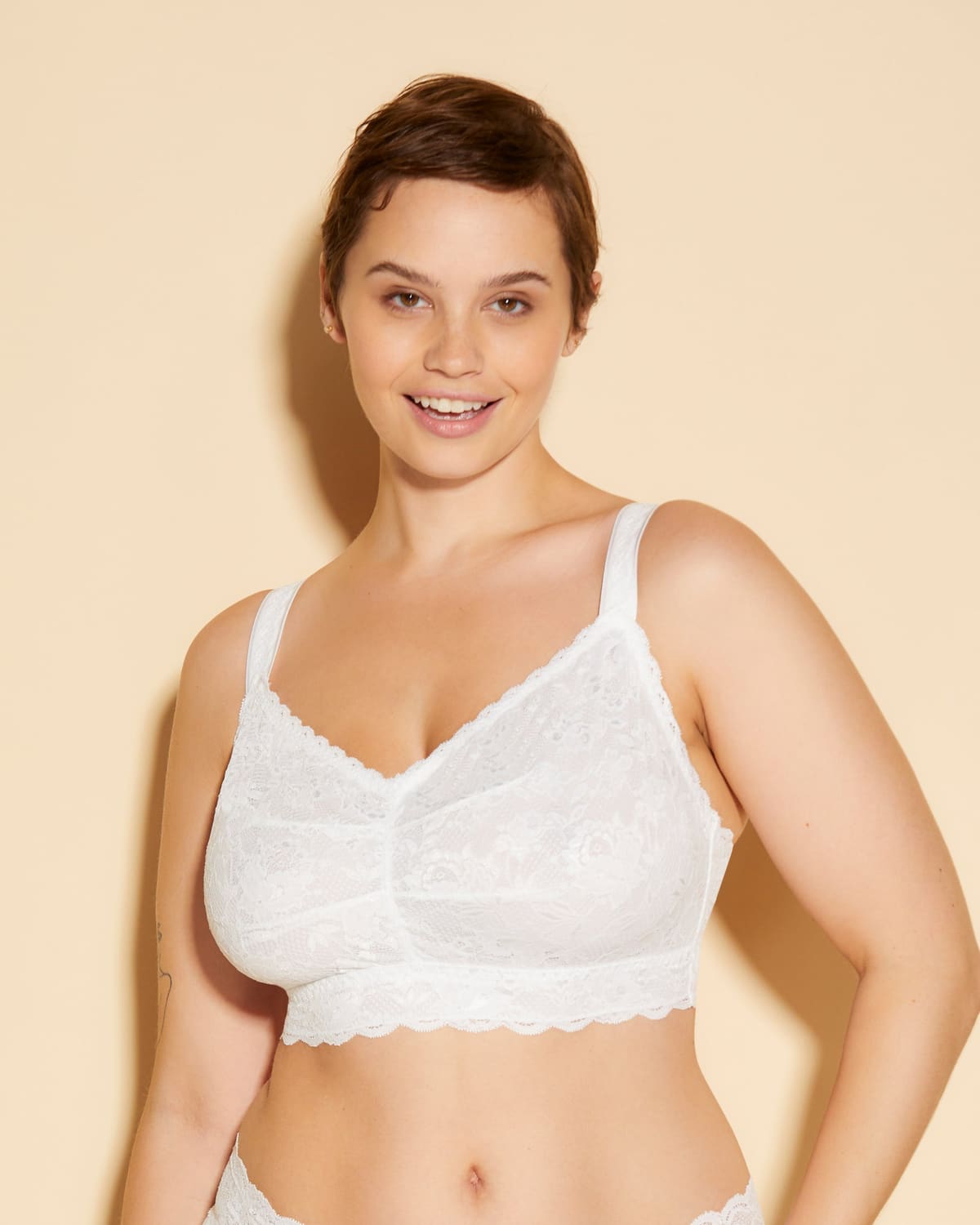 Super Curvy Sweetie Bralette - White