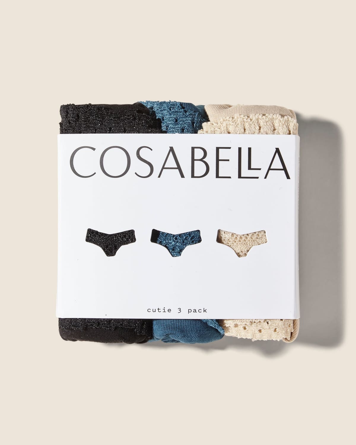 Thong - 3 Pack Set - Black Mirtillo Blush