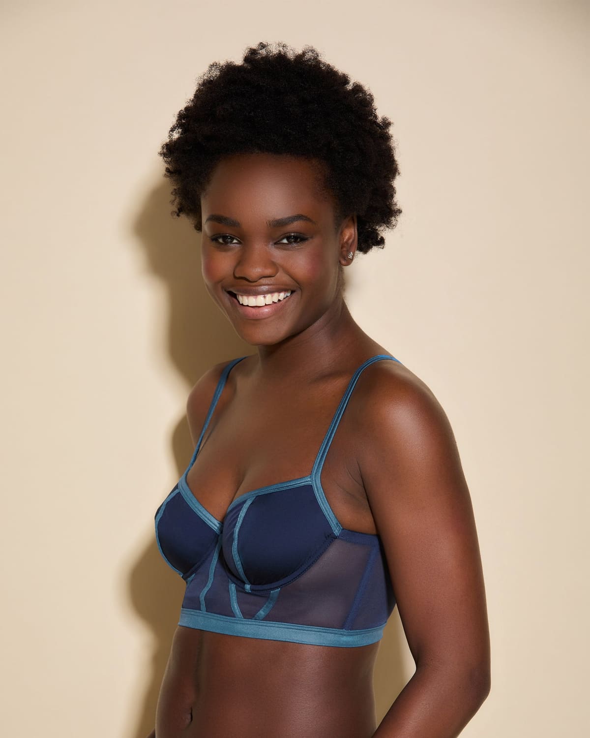 Underwire Balconette Longline Bra - Nocturnal Blue/Malawi