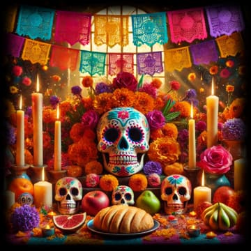 "Day of the Dead - Ofrenda Altar" - ASScoozie Design on FrostBuddy Universal Buddy | A Sweet Sip