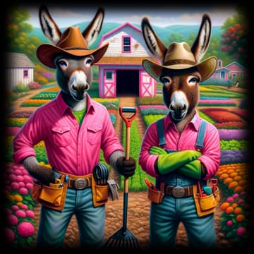 "Donkey Barnyard - Garden Crew" - ASScoozie Design on FrostBuddy Universal Buddy | A Sweet Sip