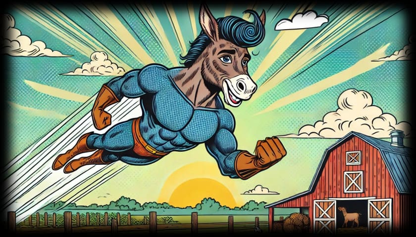 "Donkey Hero - Super Donkey" - ASScoozie Design on FrostBuddy Universal Buddy | A Sweet Sip