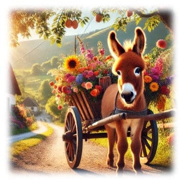 "Donkey Treasures - Flower Cart" - ASScoozie Design on FrostBuddy Universal Buddy | A Sweet Sip