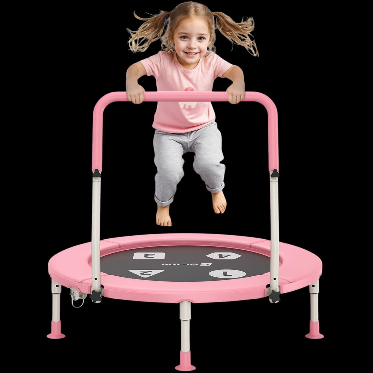 FED Fitness Bcan Series BT1 Toddler Foldable Mini Bungee Trampoline 36"
