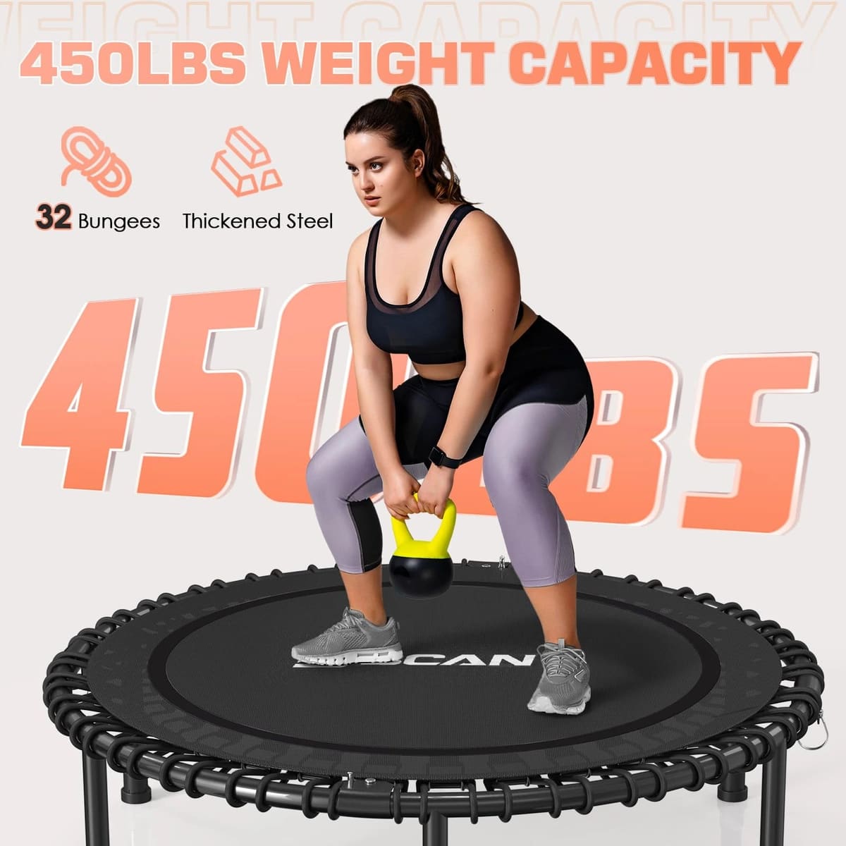FED Fitness Bcan Series BT2 Foldable Adult Mini Bungee Trampoline