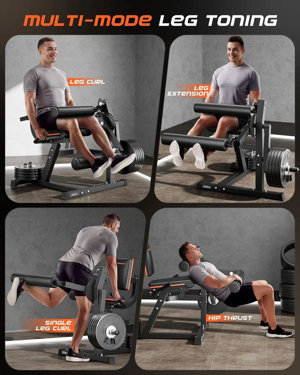 FED Fitness Feierdun Series LE1 4-in-1 Adjustable Leg Extension Curl Machine