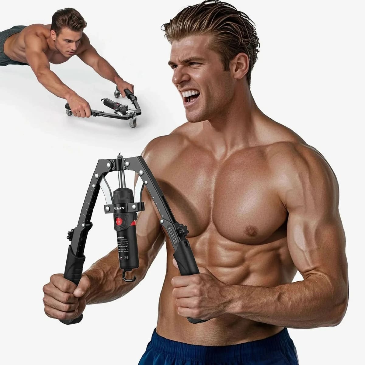 FED Fitness Flybird Series CT1 3-in-1 Chest Trainer With Ab Roller Wheel