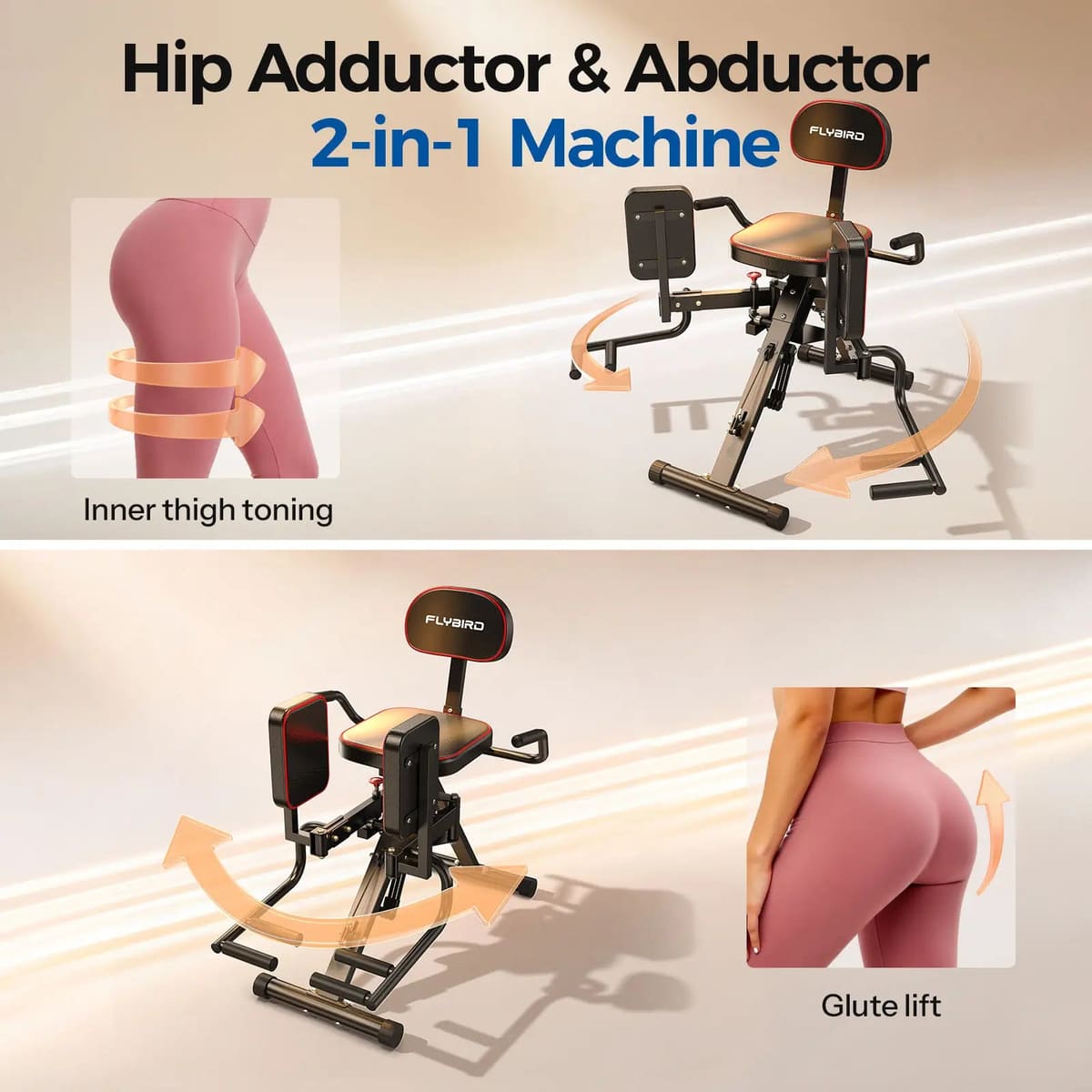 FED Fitness Flybird Series HA1 2-in-1 Hip Abductor and Adductor Machine