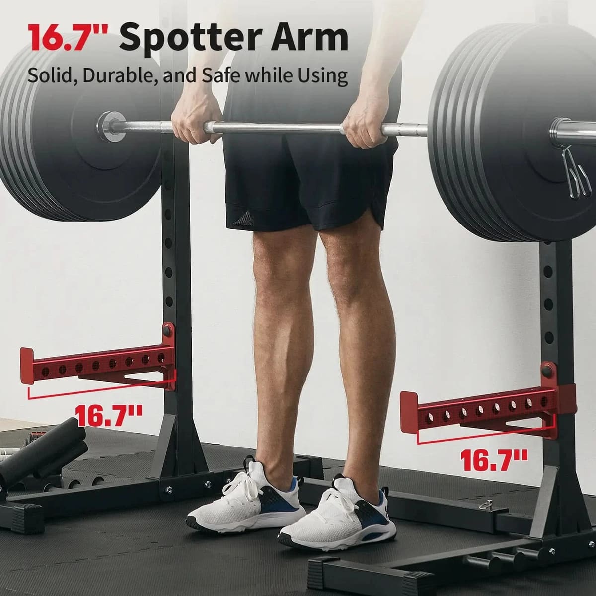 FED Fitness Flybird Series SR1 Adjustable Width Squat Rack With Pull-Up Bar
