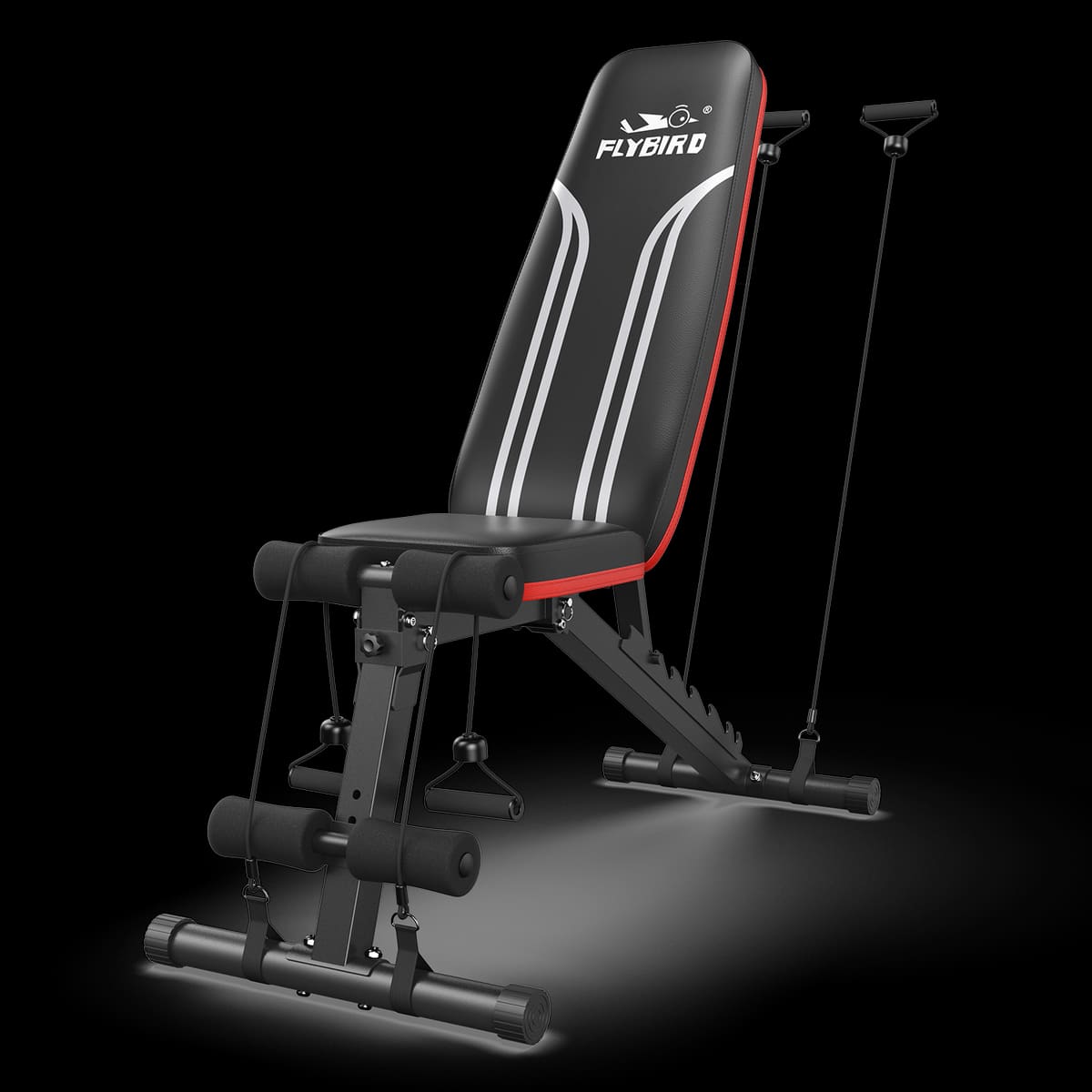 FED Fitness Flybird Series WB4 Foldable Adjustable Bench With Resistance Bands