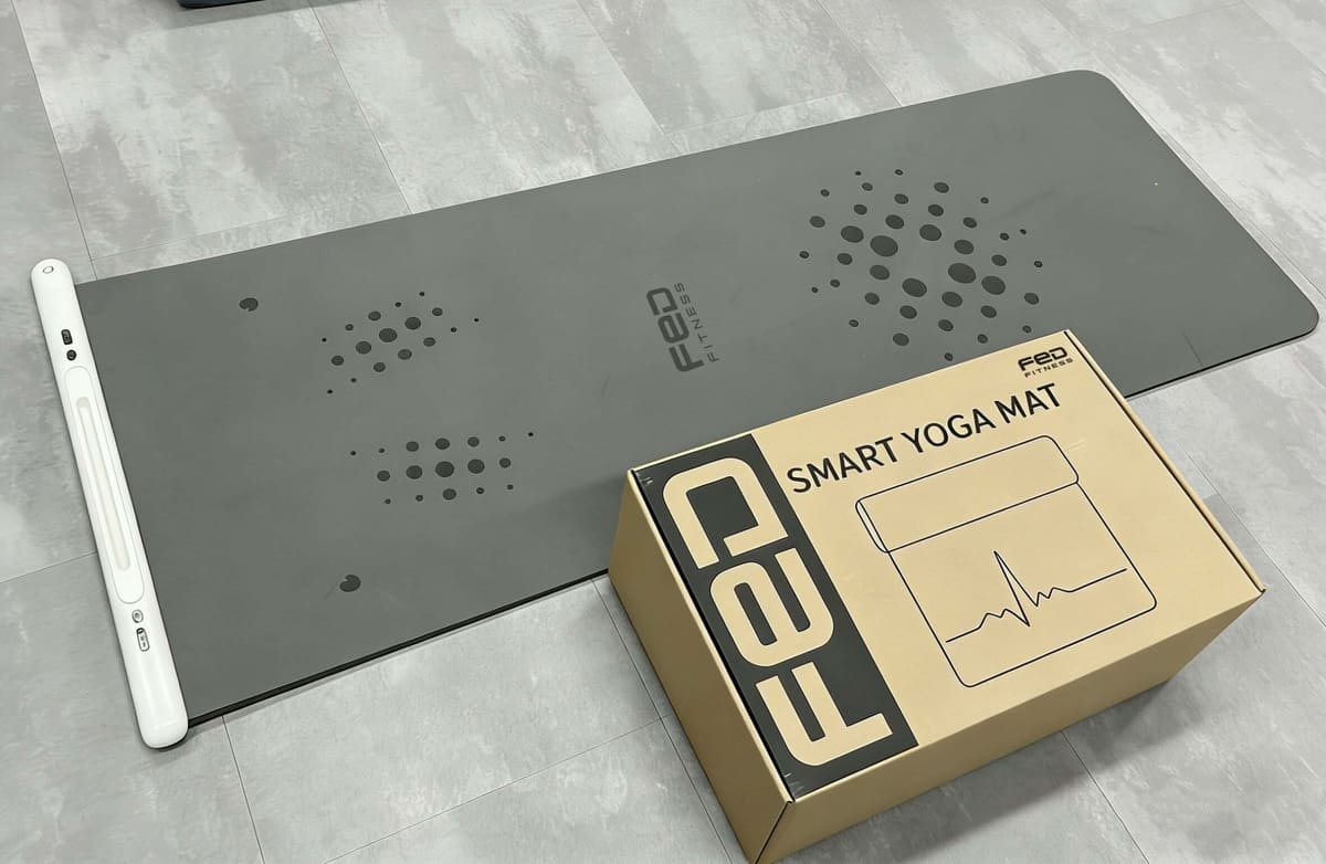 FED FITNESS Smart Yoga Mat - Durable & Sturdy, Extra Thick Non-Slip Surface, Ideal for Yoga, Pilates, and Floor Workouts