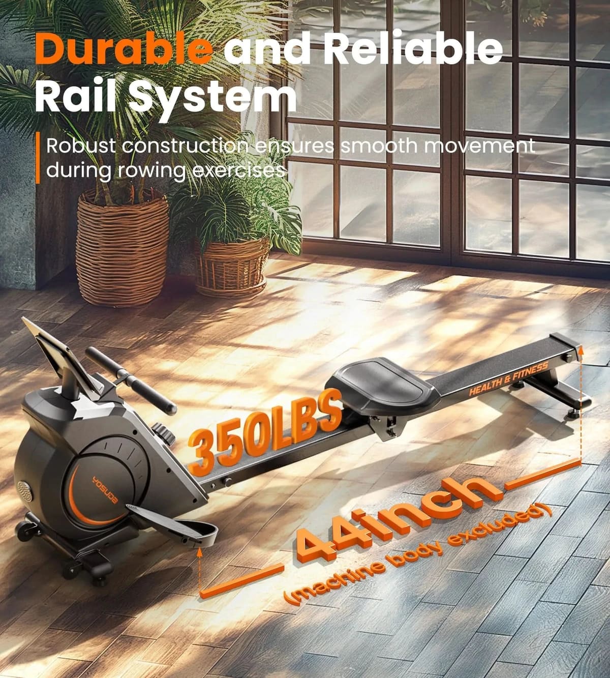 FED Fitness Yosuda Series RM2 Magnetic Rowing Machine Classic