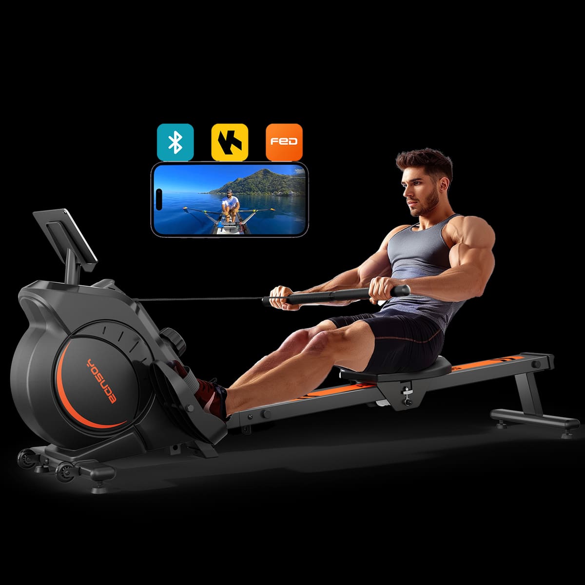 FED Fitness Yosuda Series RM3 Magnetic Rowing Machine