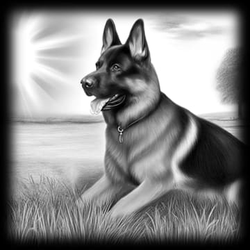 "German Shepherd - Evening Watch" - ASScoozie Design on FrostBuddy Universal Buddy | A Sweet Sip