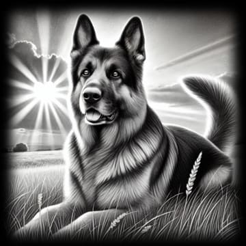 "German Shepherd - Golden Fields" - ASScoozie Design on FrostBuddy Universal Buddy | A Sweet Sip