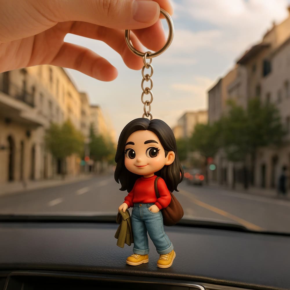Custom Made 3D Mini Keychain Figure with Your Face Perfect for Gifting