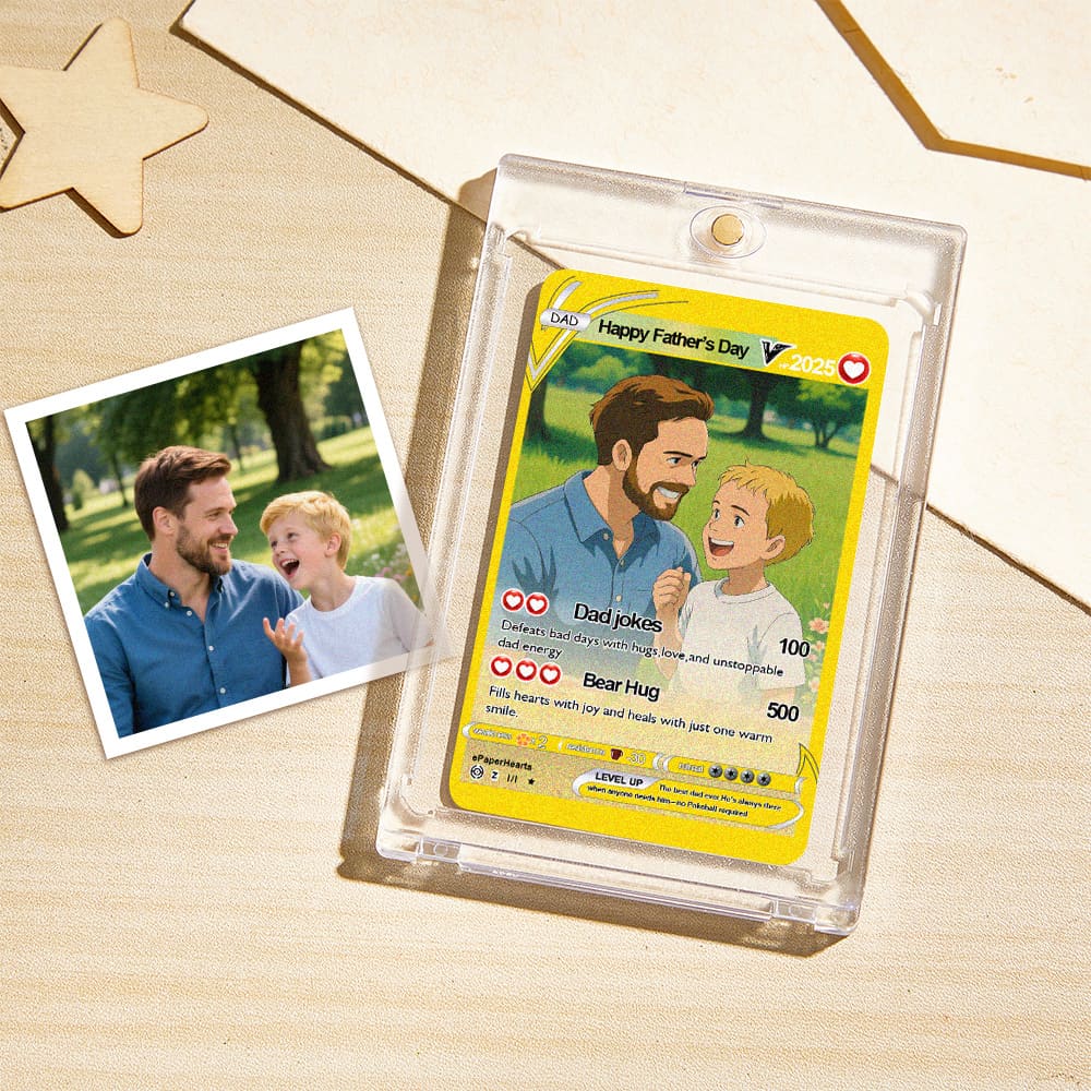 Custom Poke Card, Custom Poke Card, Gift For dad, Custom Poke Present
