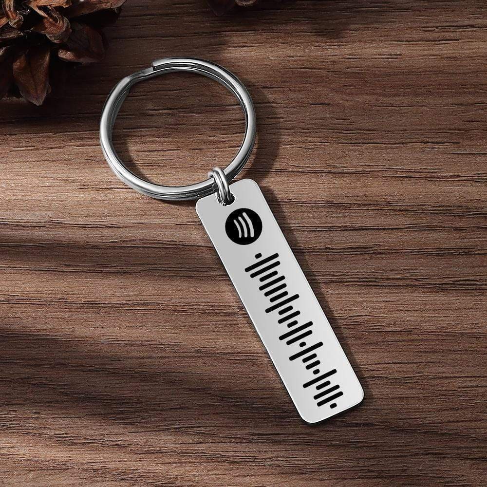 Custom Song Keychain Anniversary Gift Metal Spotify Keychain Custom Valentines Day Gifts