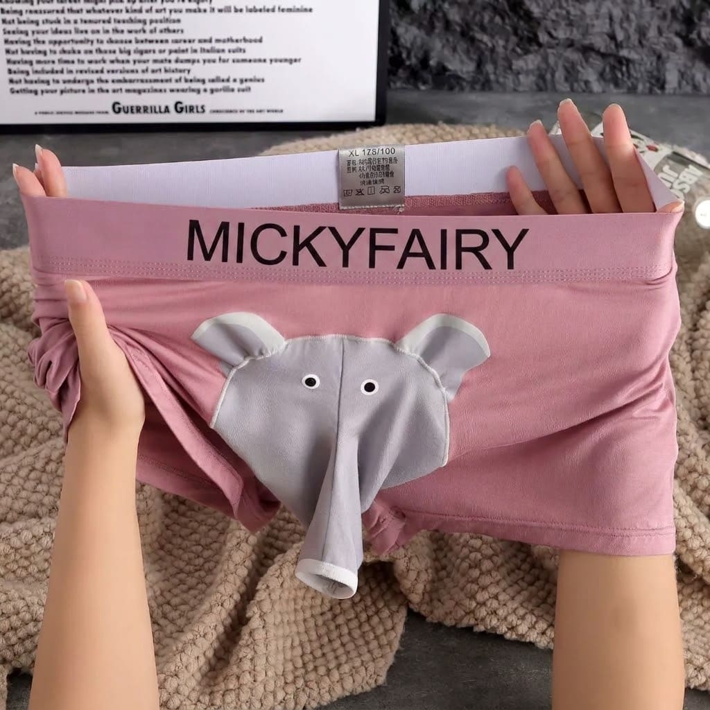 Men's Novelty Elephant Trunk Boxers, Funny Pouch Underwear Gift for Boyfriend, Comfortable Boxer Shorts