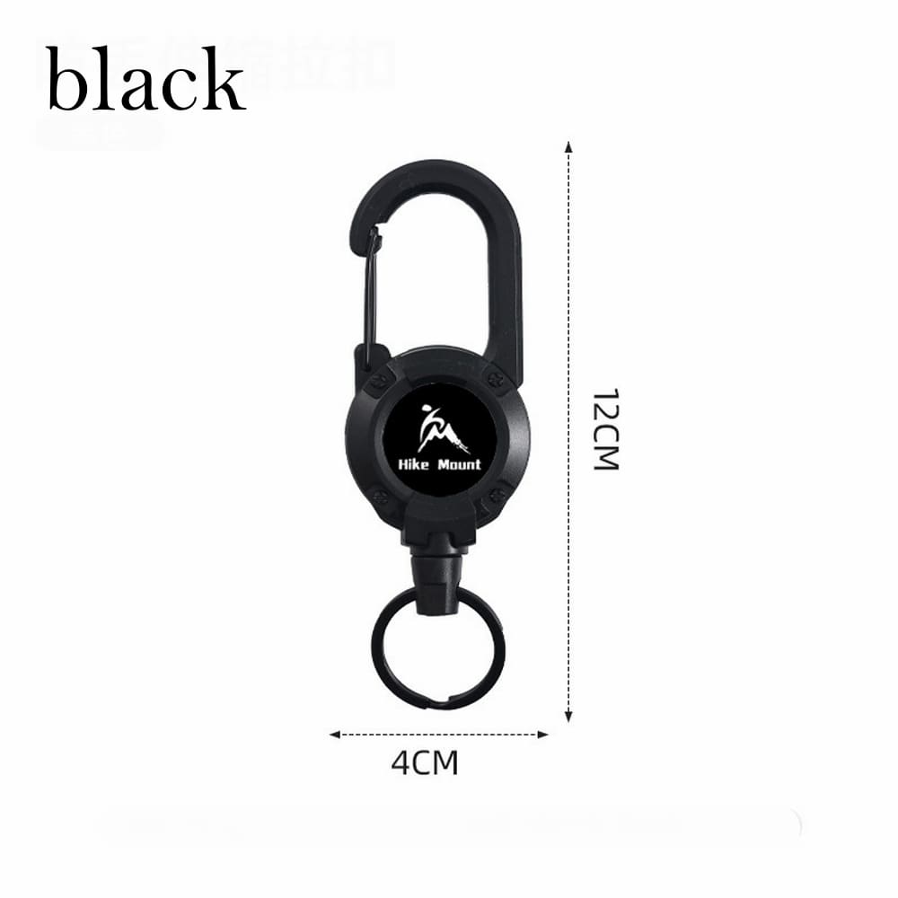 Multifunctional Retractable Carabiner Keychain - Strong Steel Wire Key Reel Clip for Outdoor, Camping, Hiking & Everyday Carry