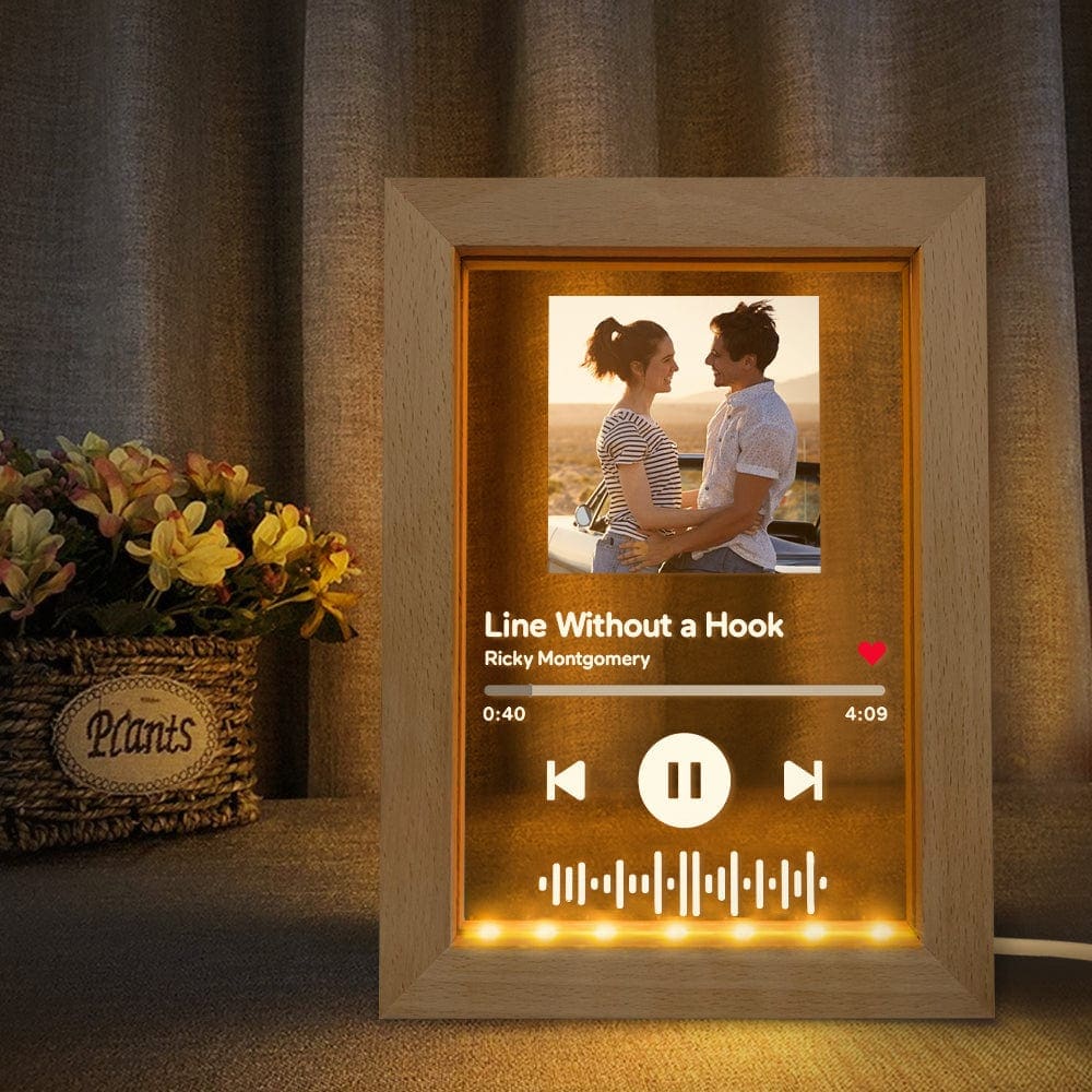 Valentine's Gifts Light Up Photo Frame Custom Picture Frame Night Light Gifts for Her