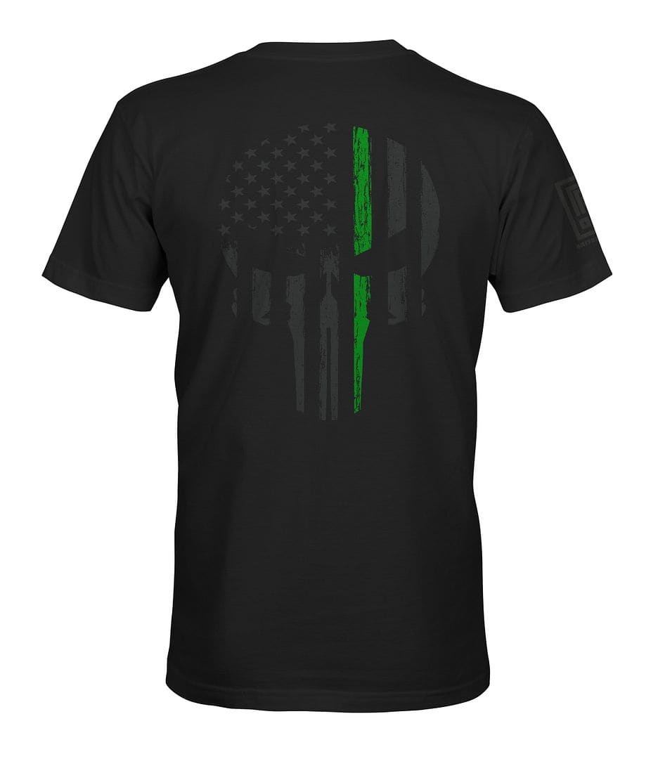 Green Line Skull Stealth T-Shirt
