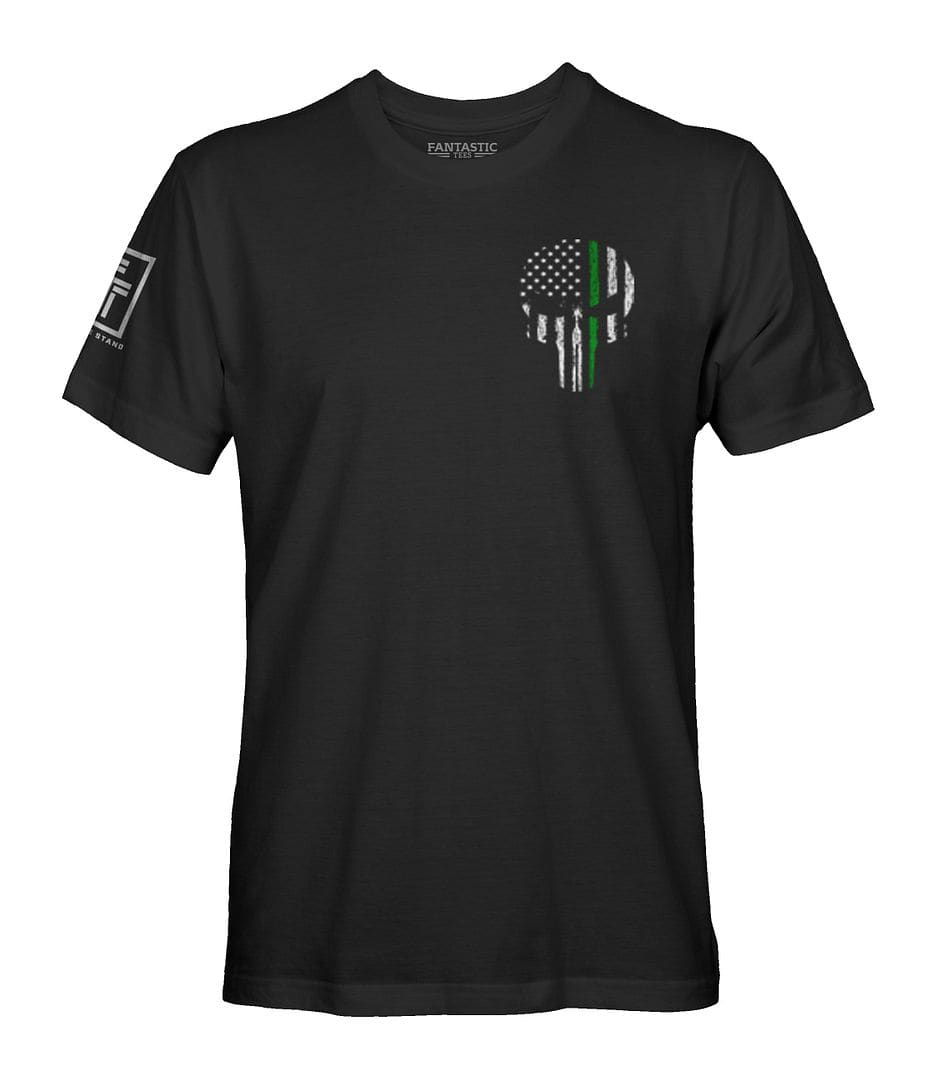 Green Line Skull T-Shirt