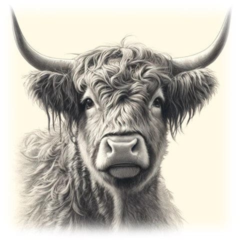 "Heavenly Highlander - Gentle Gaze" - ASScoozie Design on FrostBuddy Universal Buddy | A Sweet Sip