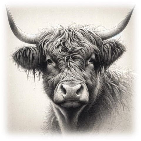 "Heavenly Highlander - Majestic Portrait" - ASScoozie Design on FrostBuddy Universal Buddy | A Sweet Sip