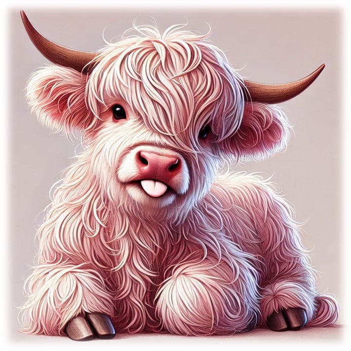 "Heavenly Highlander - Pink Fluff" - ASScoozie Design on FrostBuddy Universal Buddy | A Sweet Sip