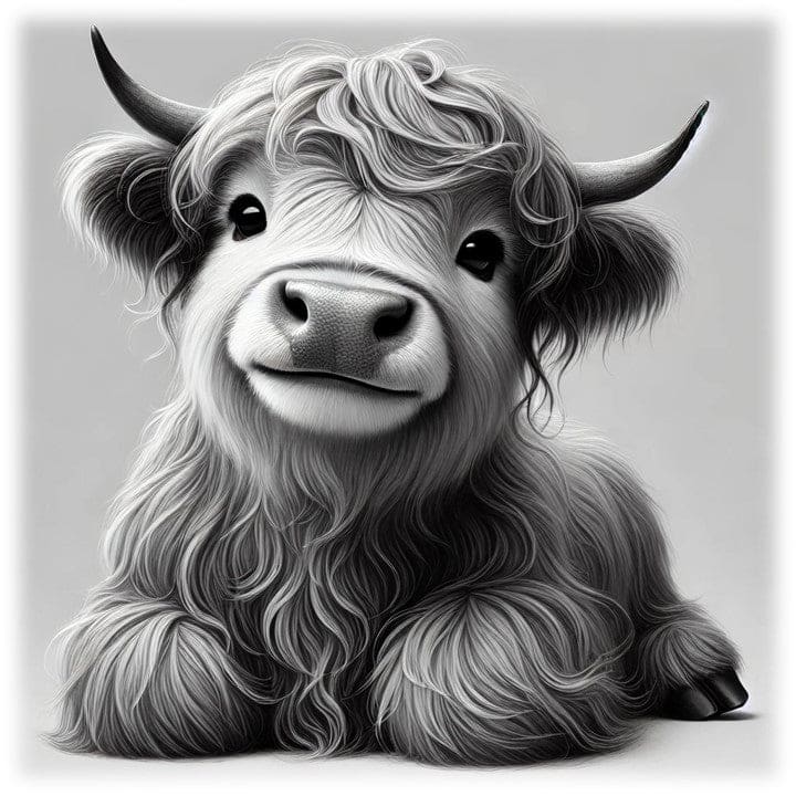 "Heavenly Highlander - Soft Smile" - ASScoozie Design on FrostBuddy Universal Buddy | A Sweet Sip