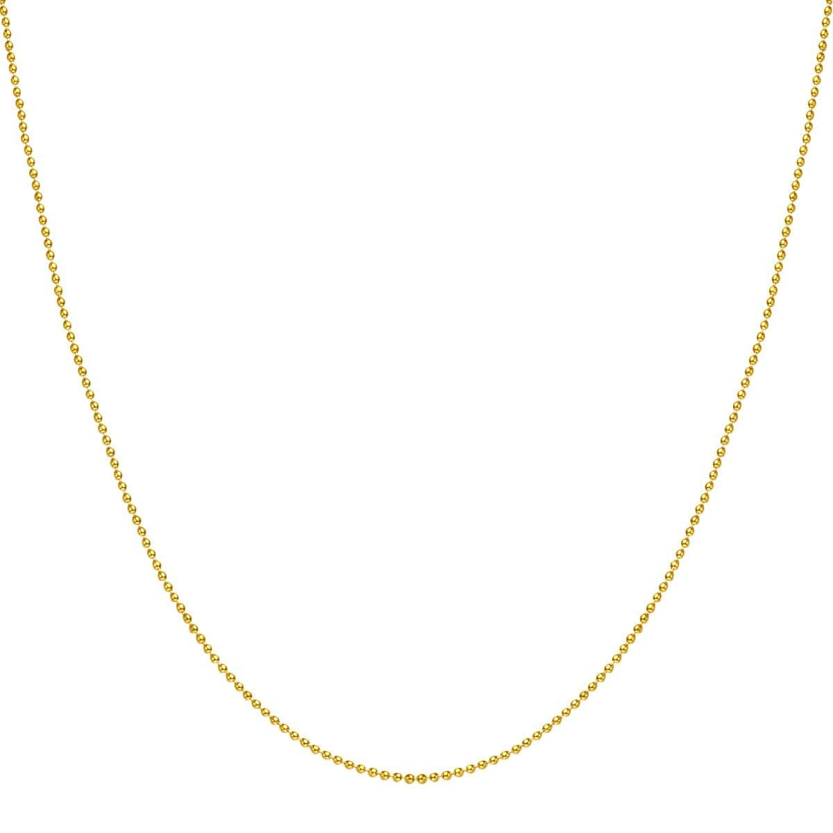 Bead Chain Necklace Gold